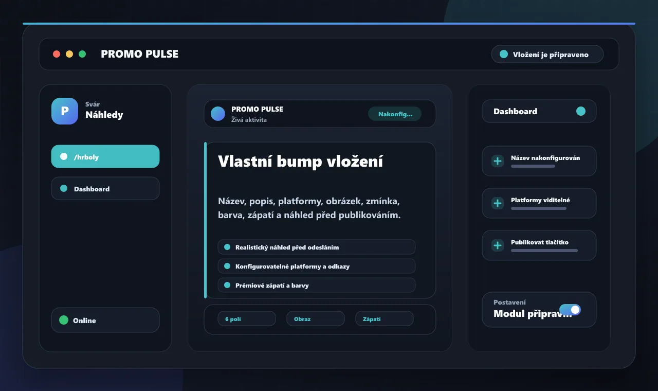 Vlastní bump vložení