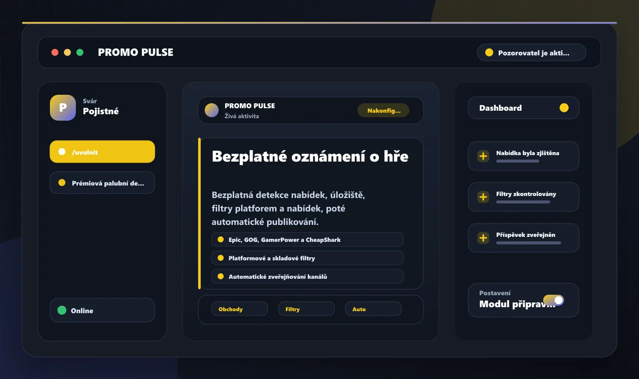 Bezplatné oznámení o hře