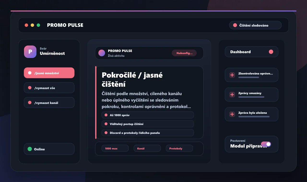 Pokročilé / jasné čištění
