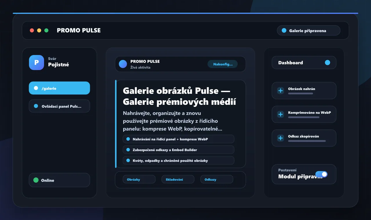 Galerie obrázků Pulse — Galerie prémiových médií