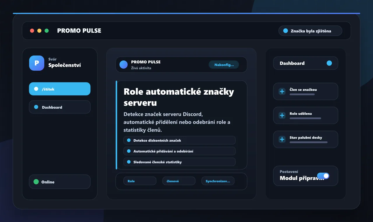 Role automatické značky serveru