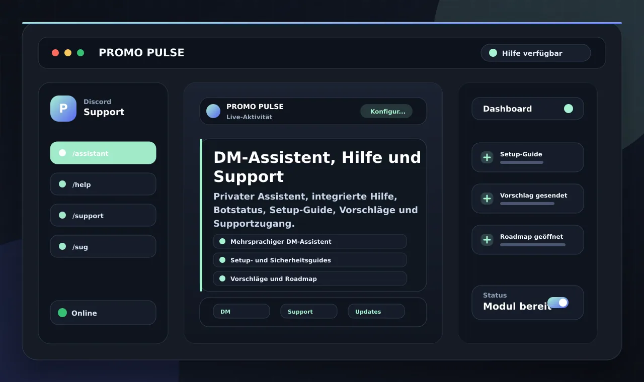 DM-Assistent, Hilfe und Support