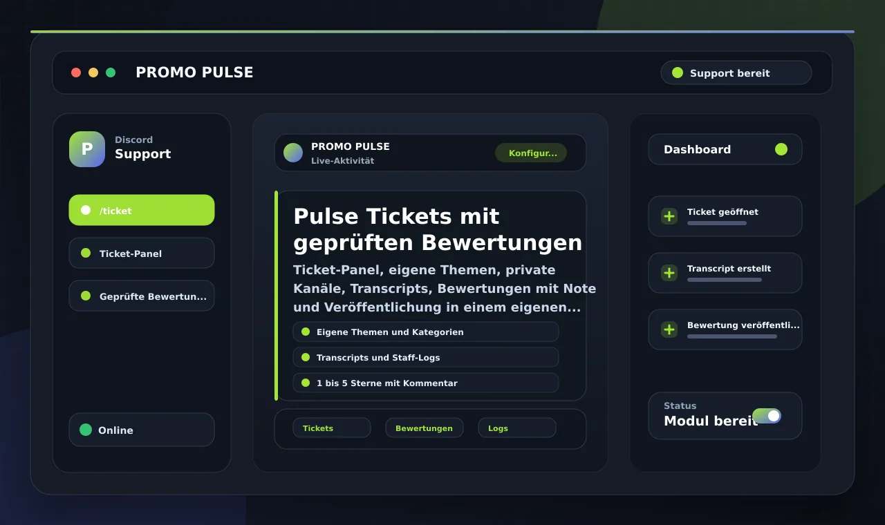 Pulse Tickets mit geprüften Bewertungen