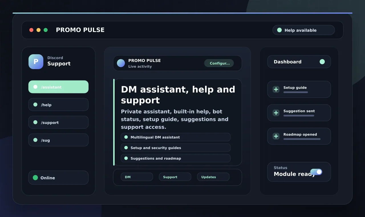 DM assistant, help and support