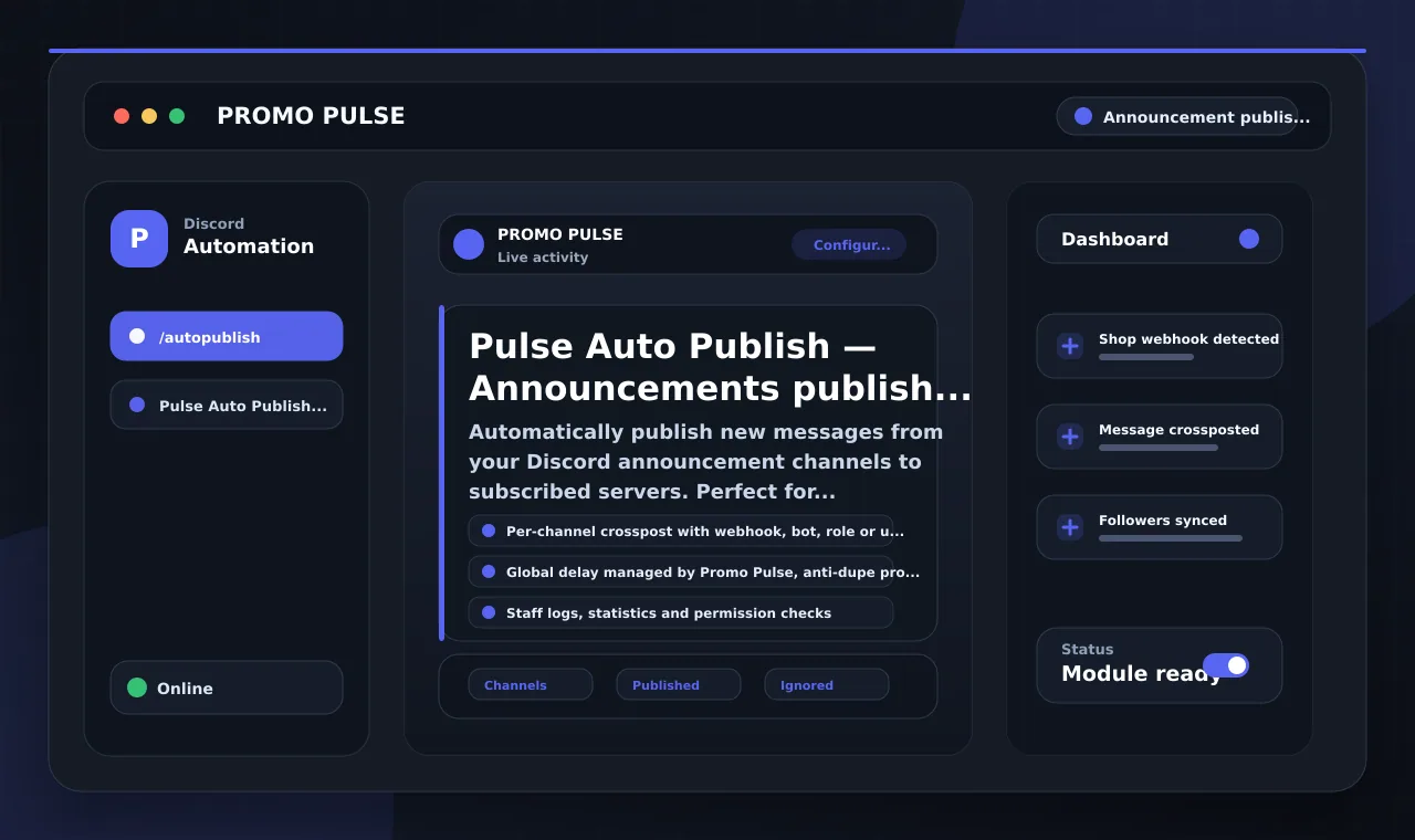 Pulse Auto Publish — Announcements published automatically