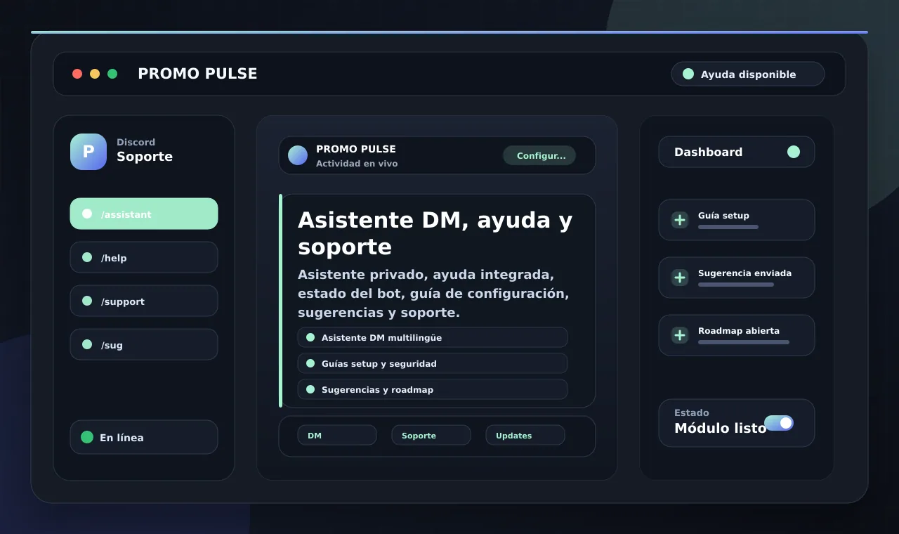 Asistente DM, ayuda y soporte