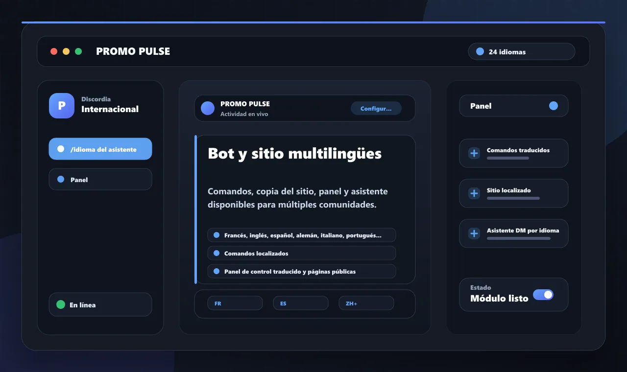 Bot y sitio multilingües