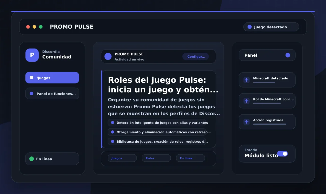 Roles del juego Pulse: inicia un juego y obtén tu rol