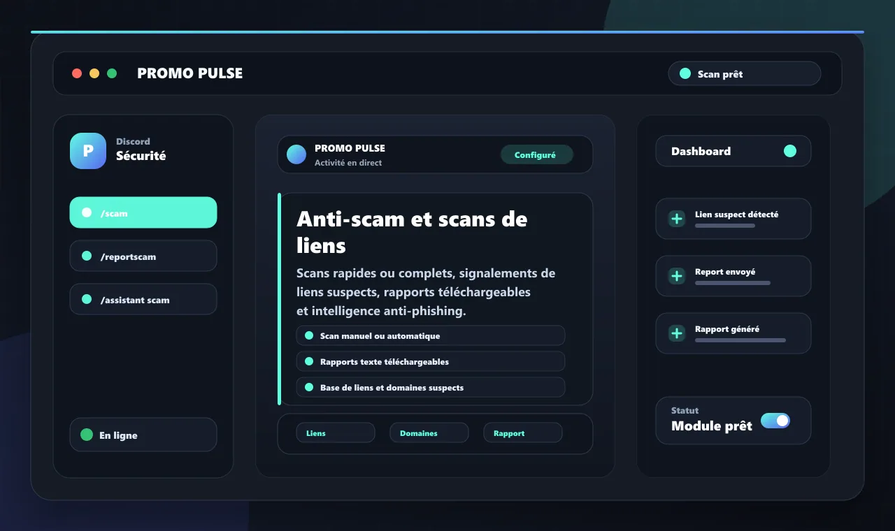Anti-scam et scans de liens