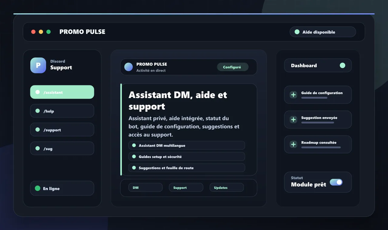 Assistant DM, aide et support
