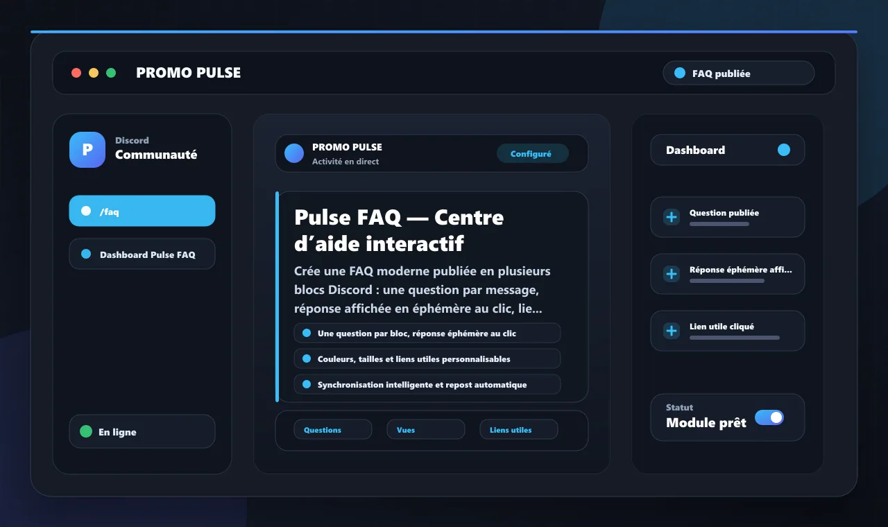 Pulse FAQ — Centre d’aide interactif
