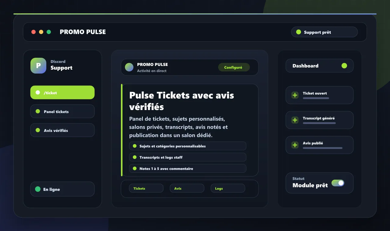 Pulse Tickets avec avis vérifiés