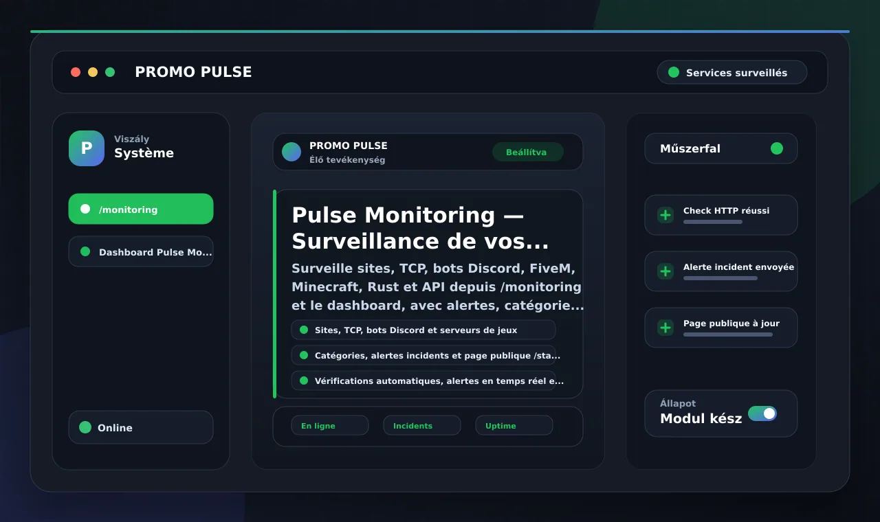 Pulse Monitoring — Surveillance de vos services, sites et serveurs