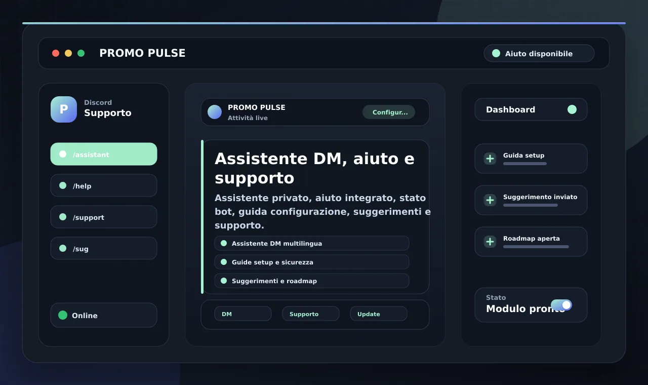 Assistente DM, aiuto e supporto