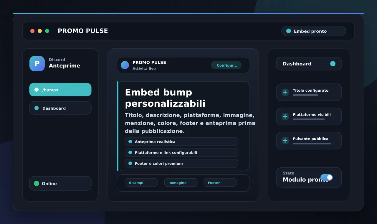 Embed bump personalizzabili