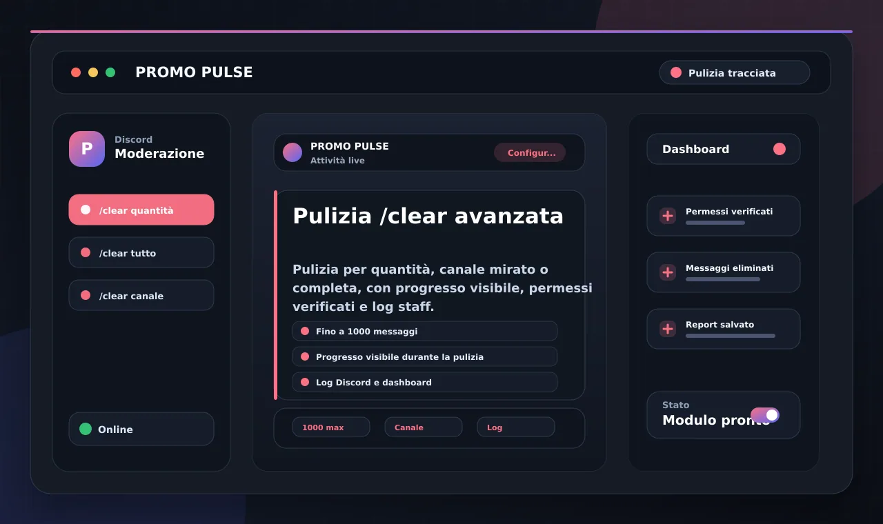 Pulizia /clear avanzata