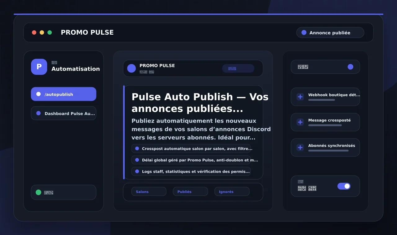 Pulse Auto Publish — Vos annonces 출판됨s automatiquement