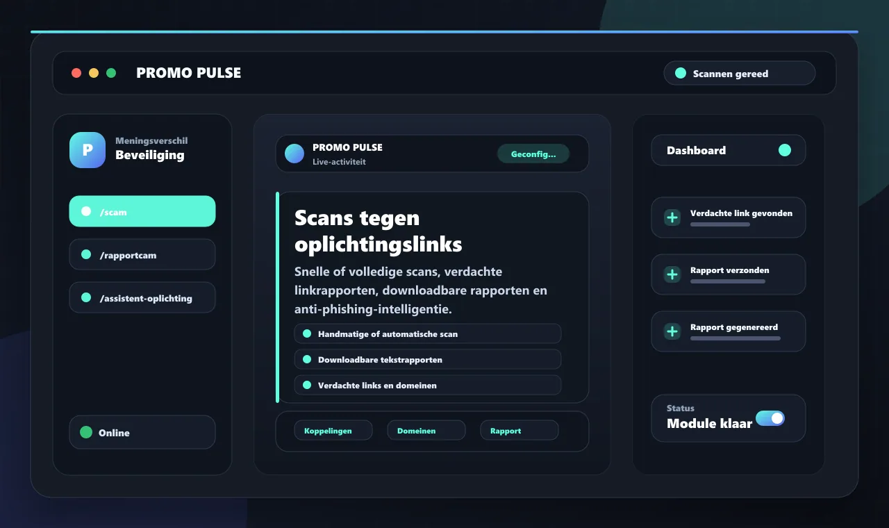 Scans tegen oplichtingslinks