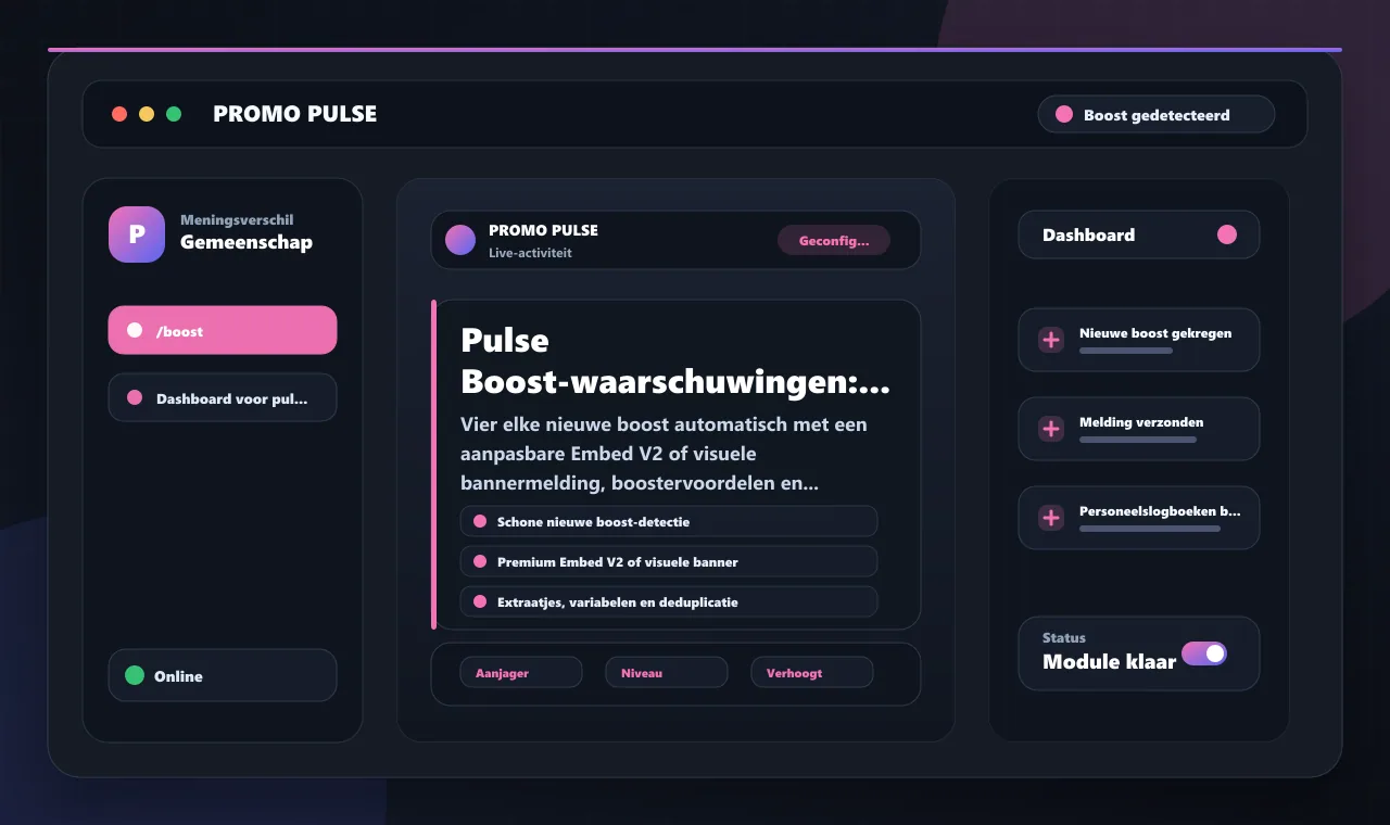 Pulse Boost-waarschuwingen: meldingen over serverboosts