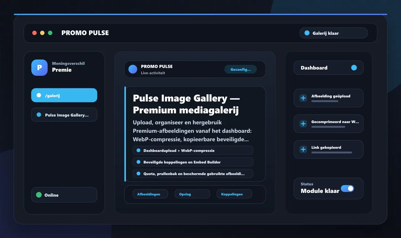 Pulse Image Gallery — Premium mediagalerij