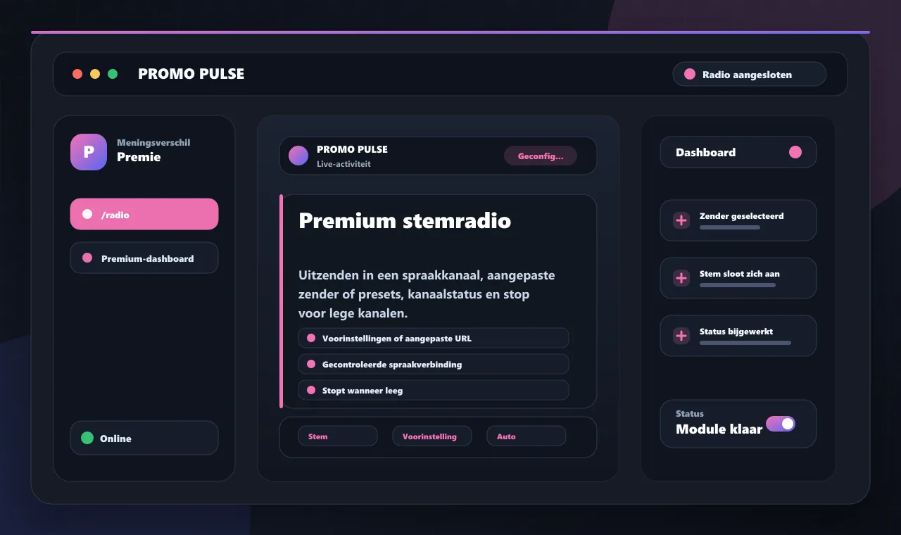 Premium stemradio