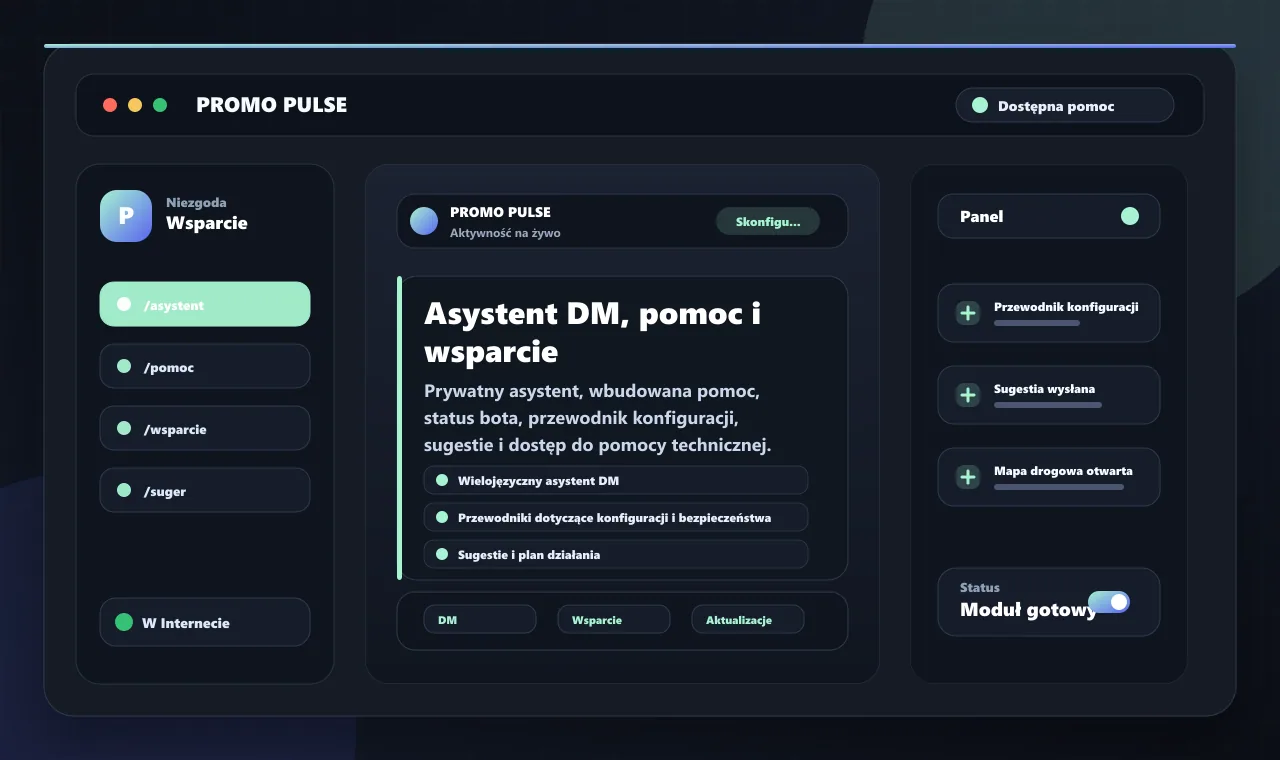 Asystent DM, pomoc i wsparcie