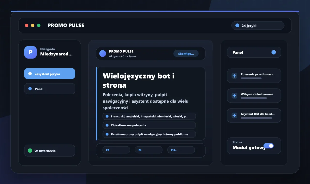 Wielojęzyczny bot i strona