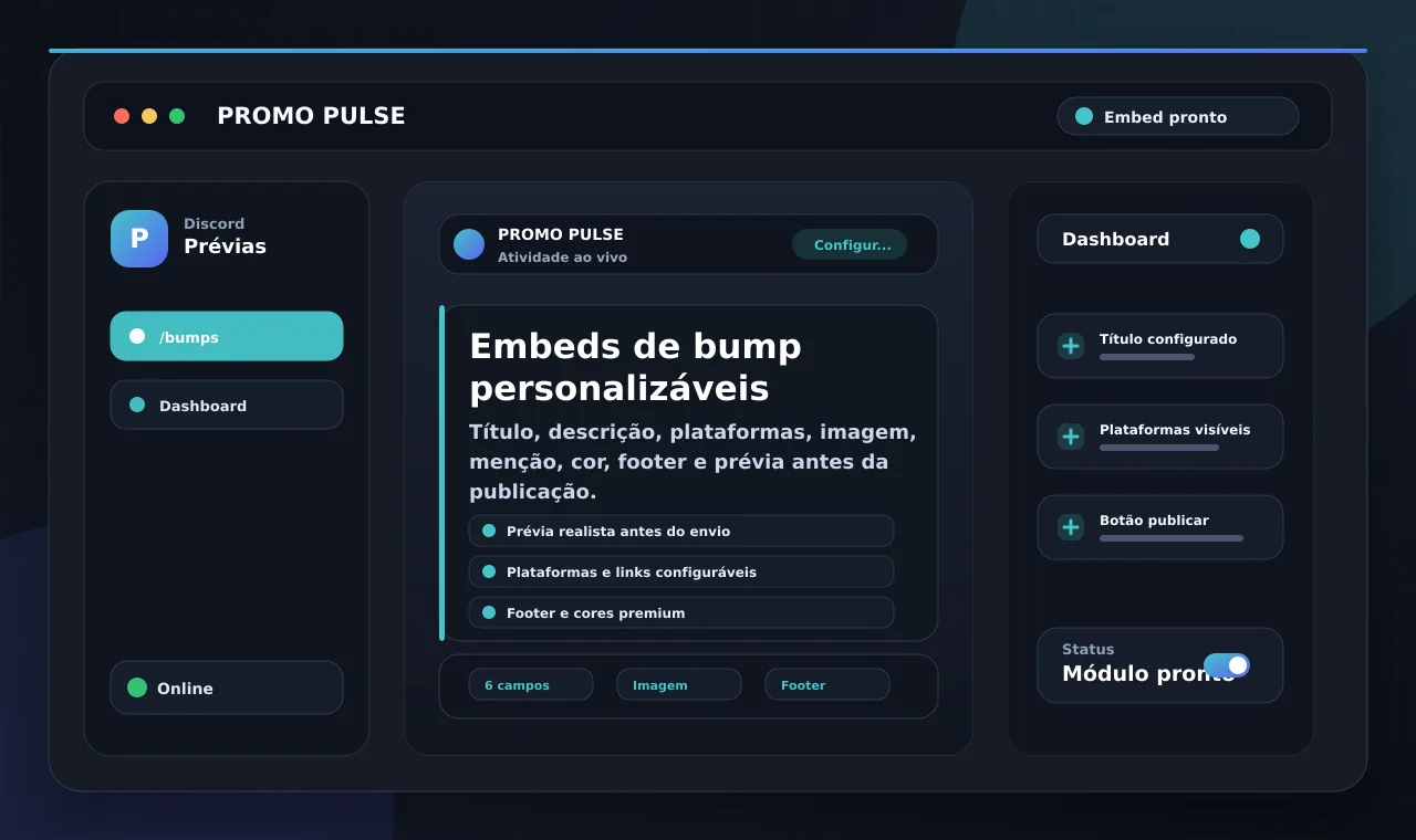 Embeds de bump personalizáveis