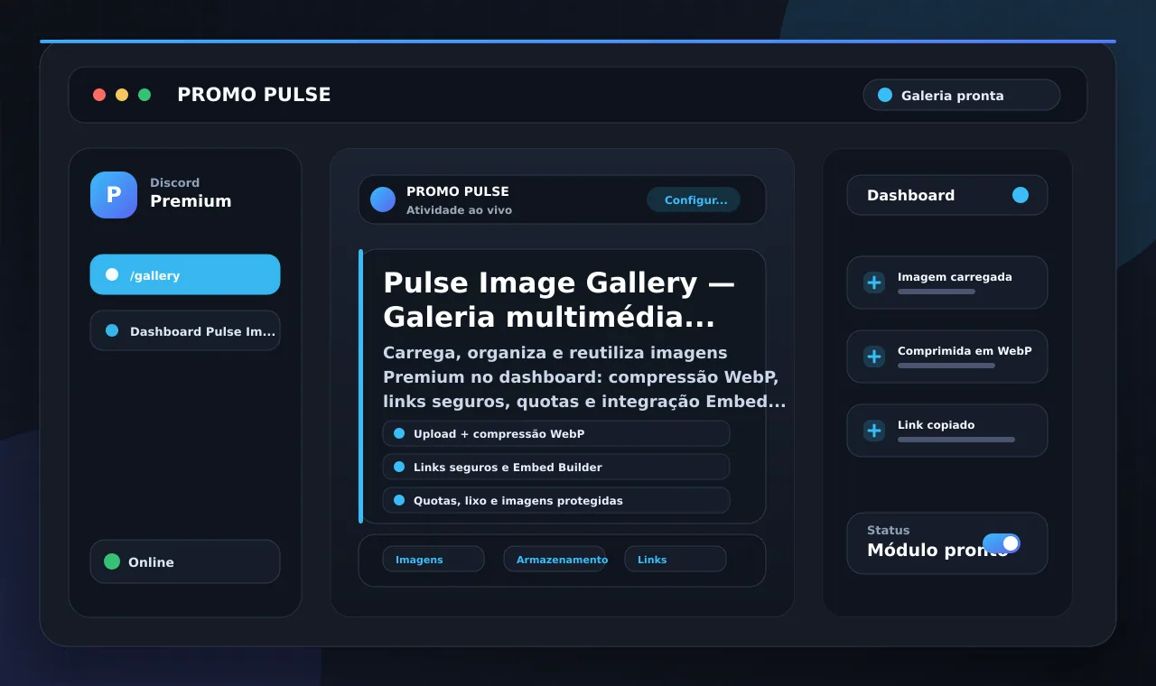 Pulse Image Gallery — Galeria multimédia Premium