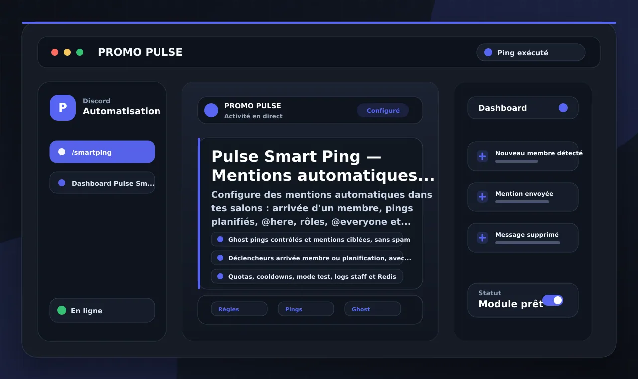 Pulse Smart Ping — Mentions automatiques et ghost pings contrôlés
