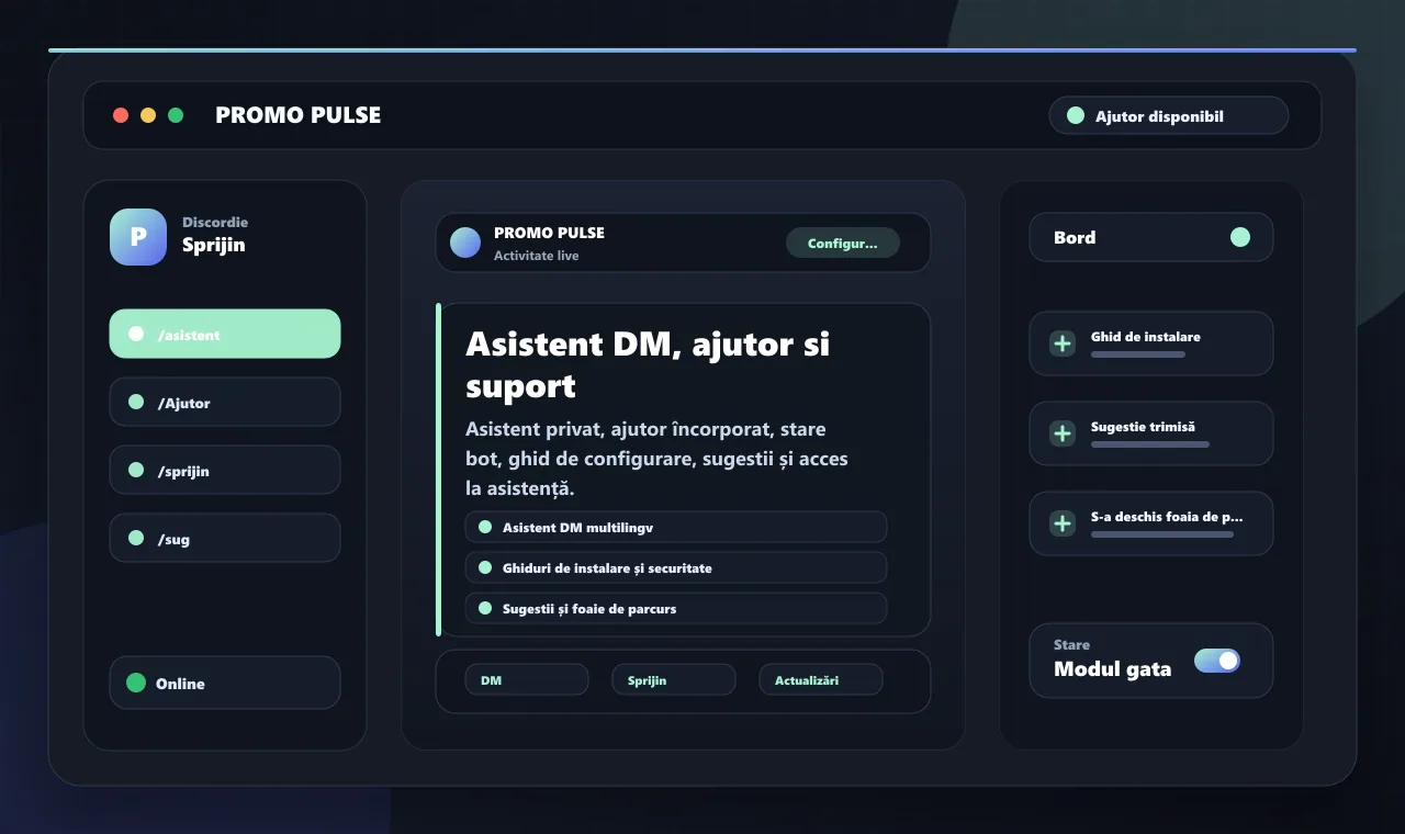 Asistent DM, ajutor si suport