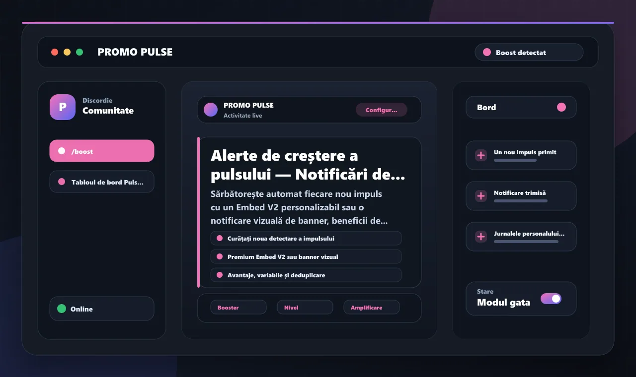 Alerte de creștere a pulsului — Notificări de creștere a serverului