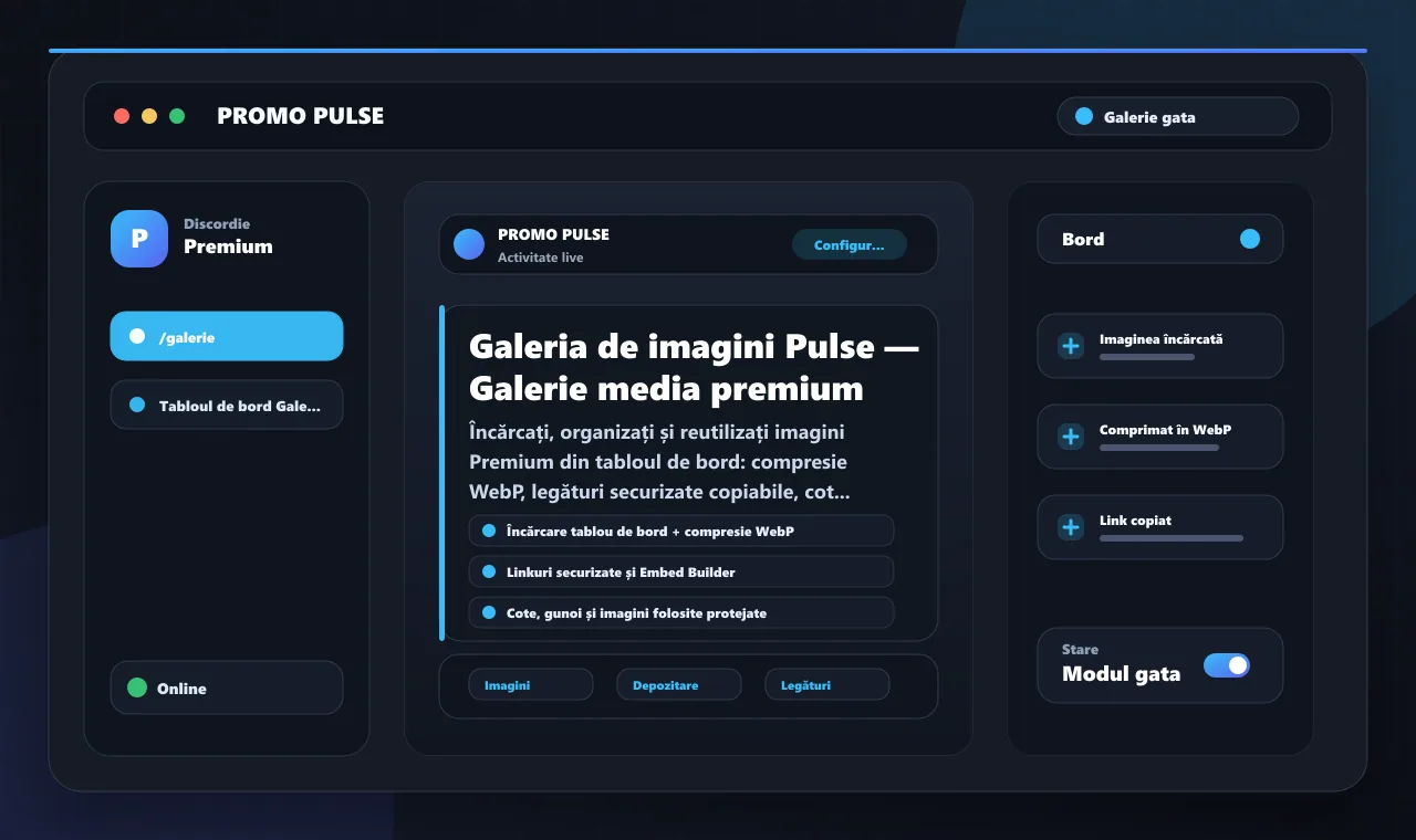 Galeria de imagini Pulse — Galerie media premium