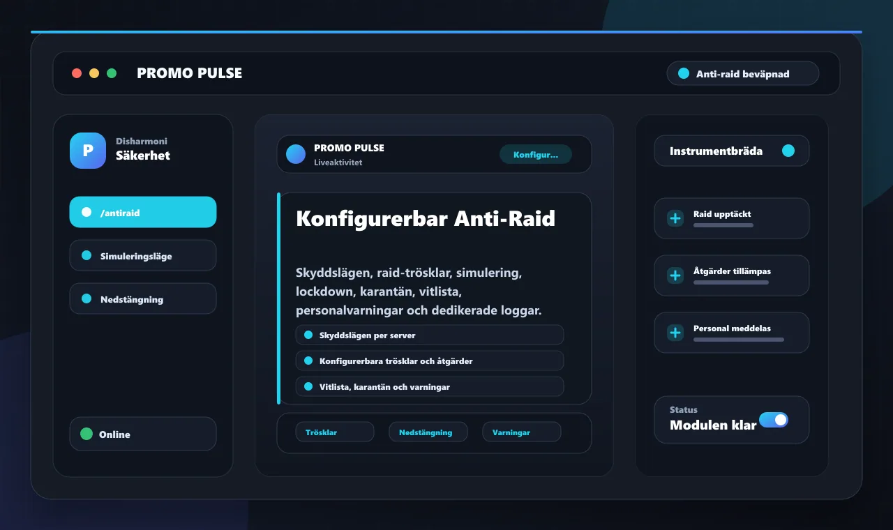 Konfigurerbar Anti-Raid