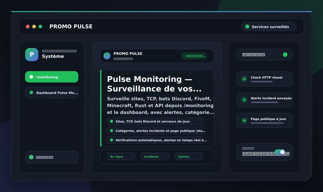 Pulse Monitoring — Surveillance de vos services, sites et serveurs