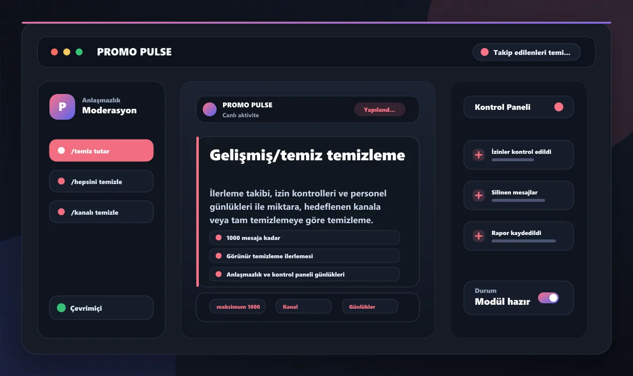 Gelişmiş/temiz temizleme