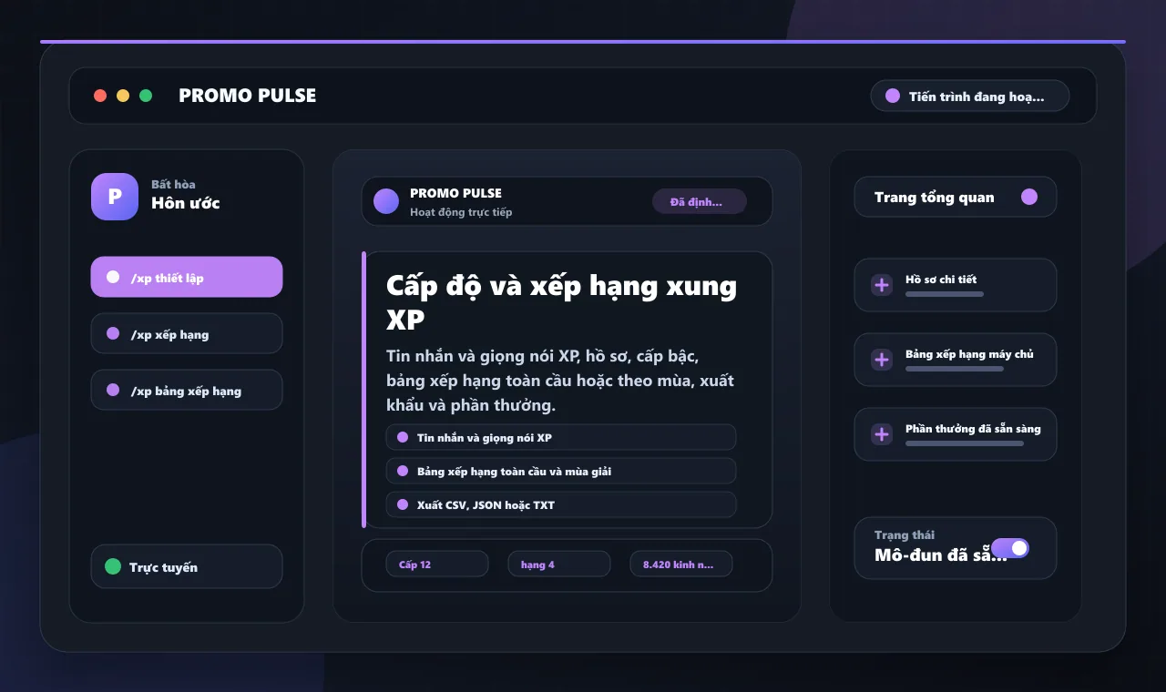 Cấp độ và xếp hạng xung XP