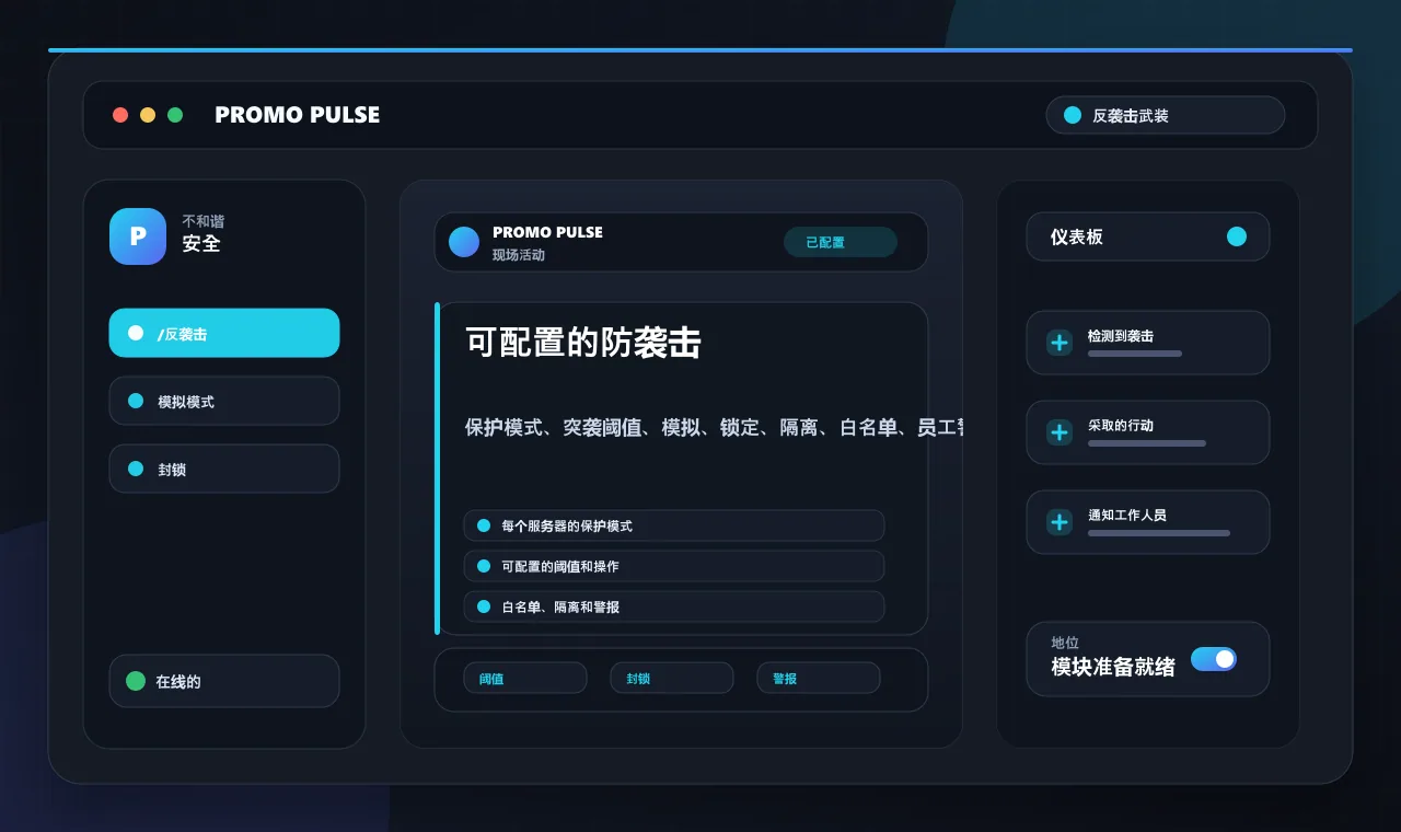 可配置的防袭击