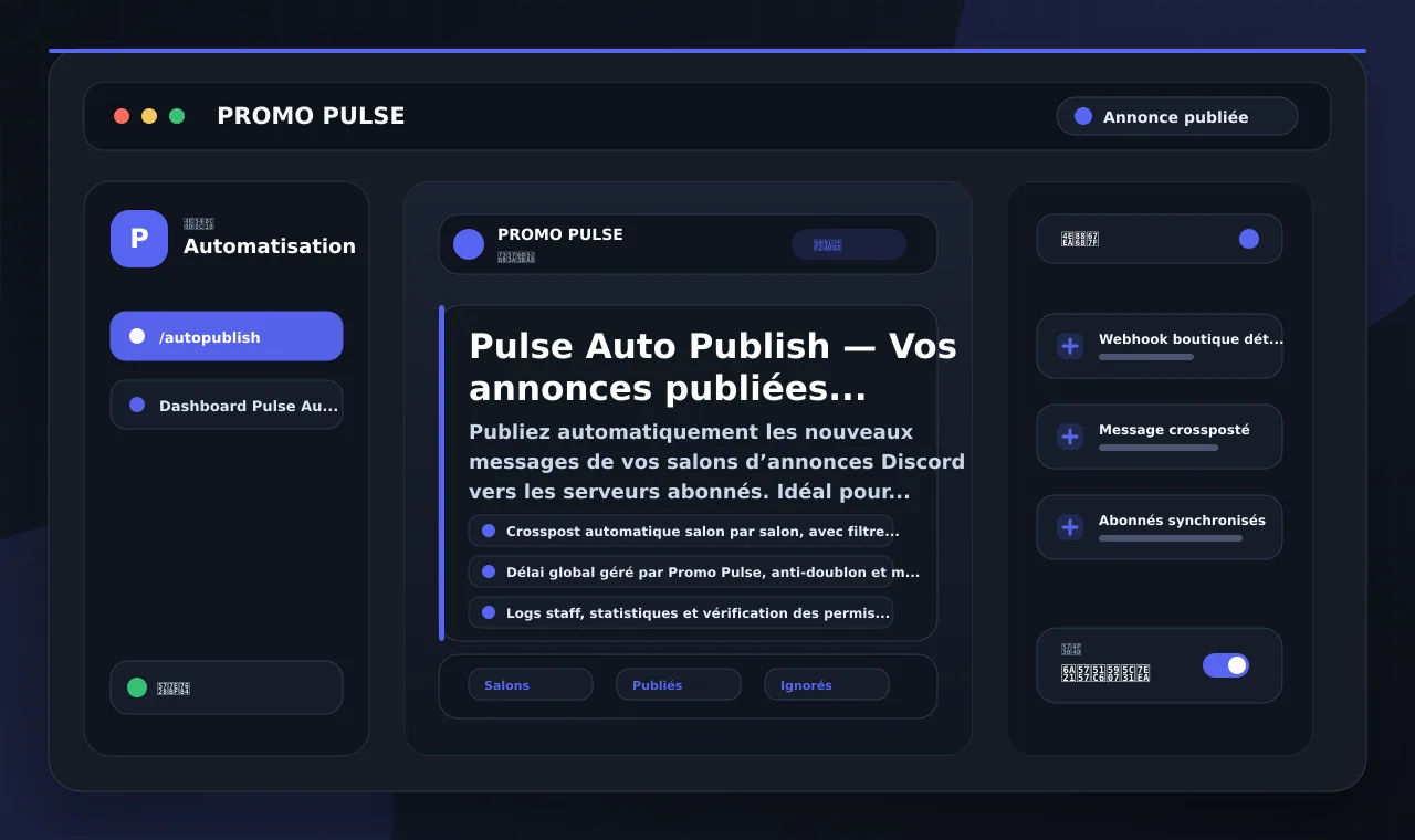 Pulse Auto Publish — Vos annonces 发表s automatiquement