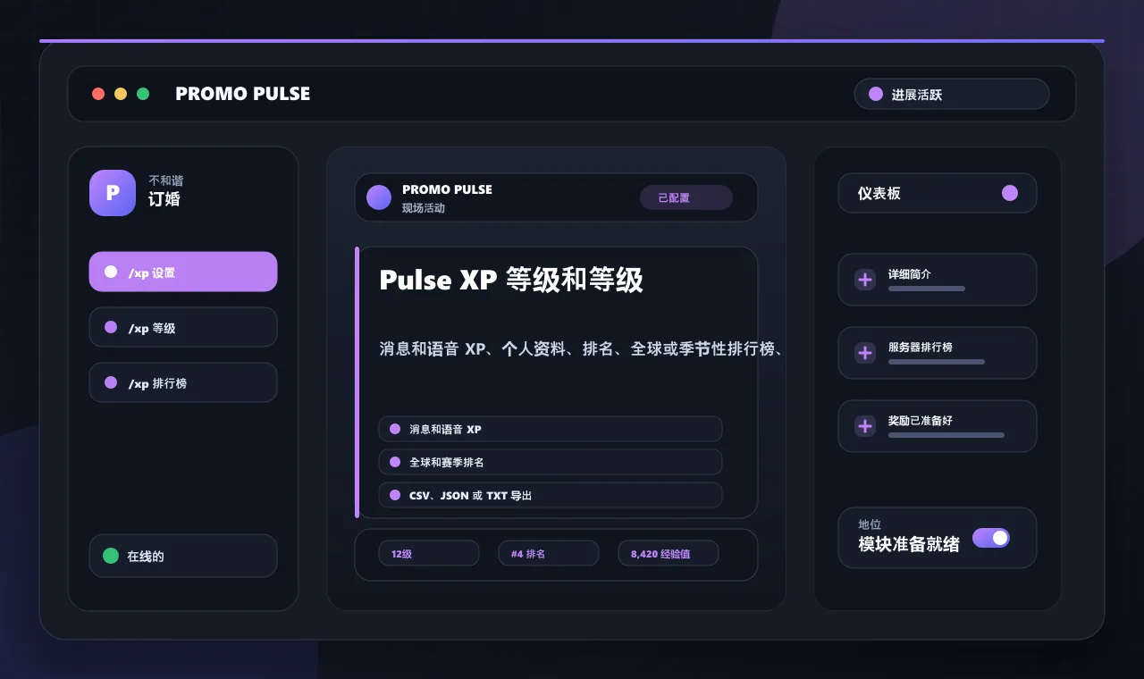 Pulse XP 等级和等级
