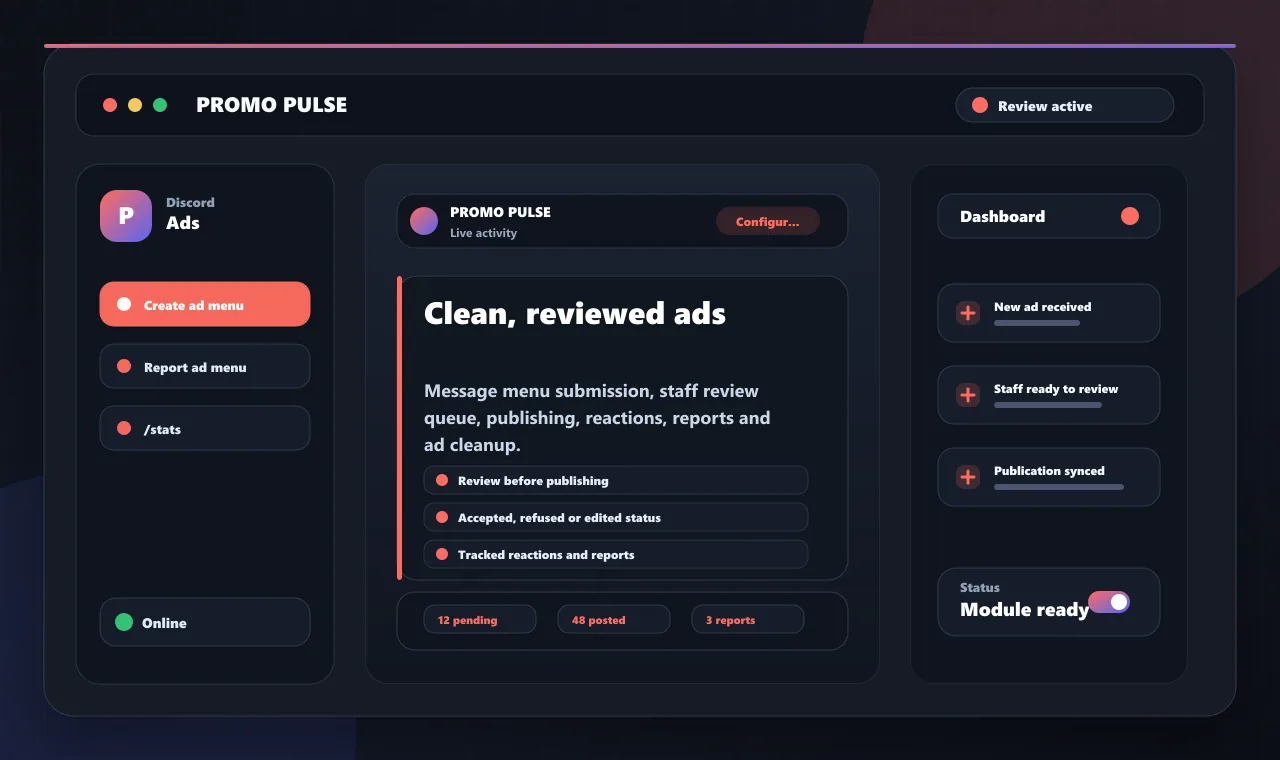 Clean, reviewed ads